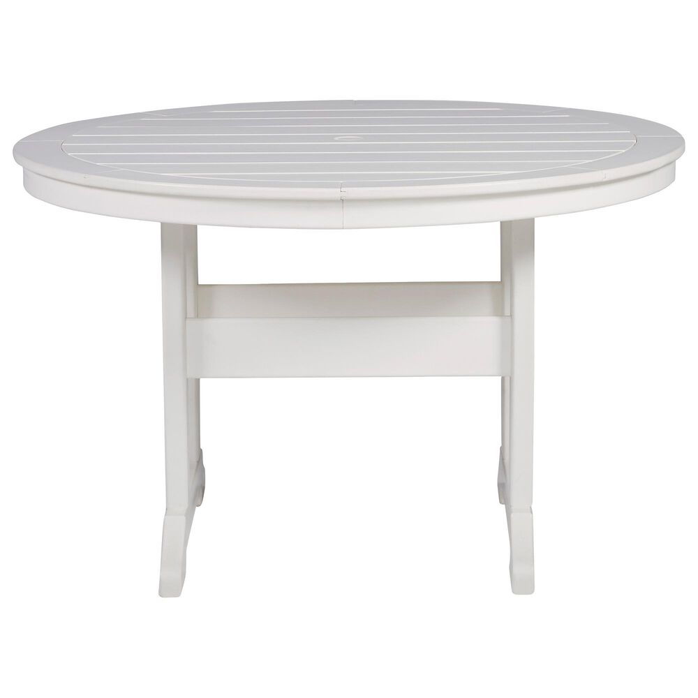 Ashley Crescent Luxe Round Dining Table in White, , large