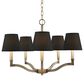 Golden Lighting Waverly 5-Light Chandelier with Tuxedo Shade in Aged Brass, , large