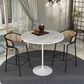 Leisuremod Verve 48" Round Bar Height Dining Table with Resin Top in White - Table Only, , large