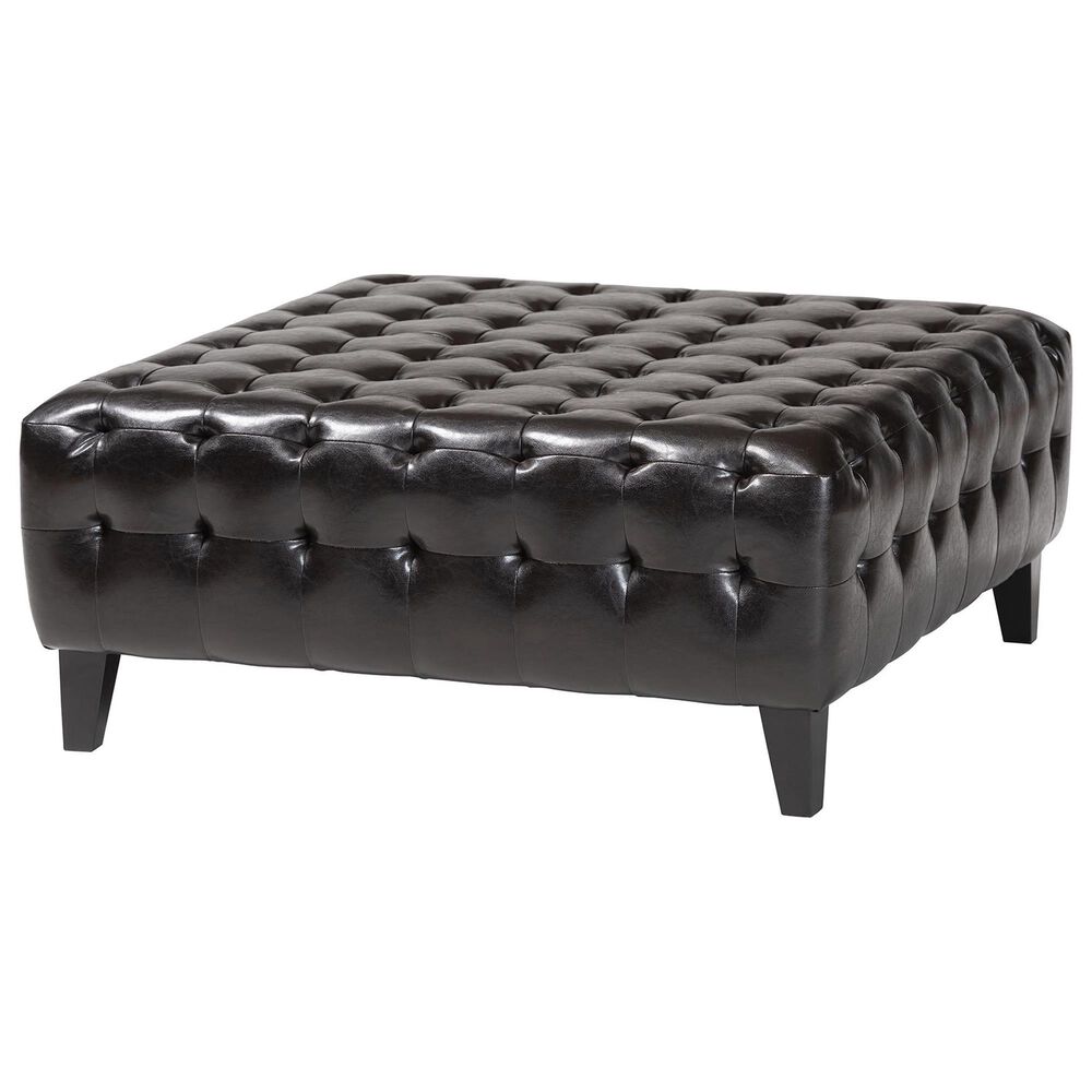 Baxton Studio Pemberly Ottoman in Dark Brown, , large