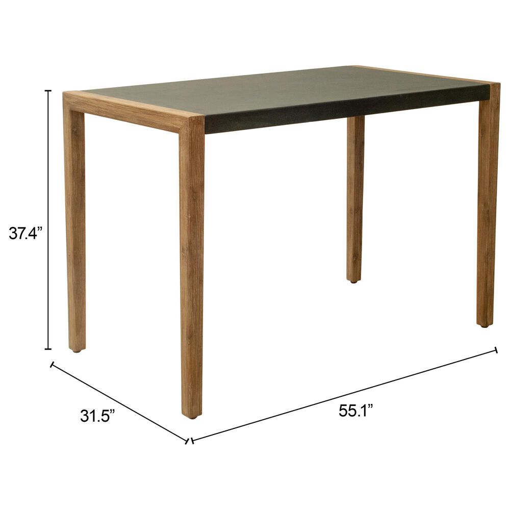 Zuo Modern Kata Counter Height Dining Table in Natural and Gray - Table Only, , large