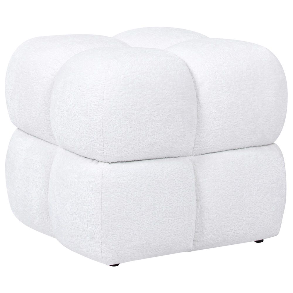 Jennifer Taylor Home Pixel Pouf Ottoman in Almond White, , large