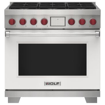 Wolf Appliances 6.3 Cu. Ft. Freestanding Dual Fuel Range with Liquid Propane in White, , large