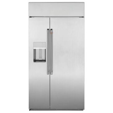 Cafe 24.5 Cu. Ft. Smart Built-in Side-by-Side Refrigerator with Dispenser in Stainless Steel, , large