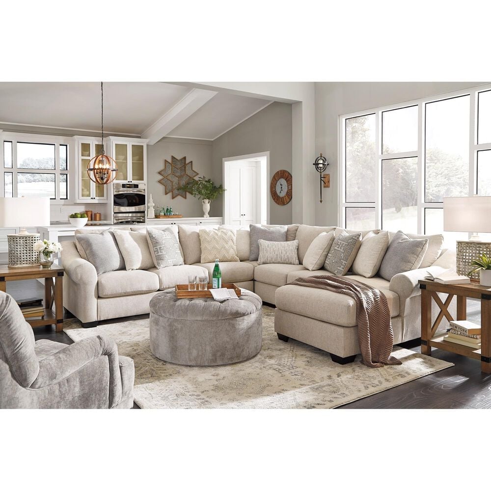 Ashley Carnaby Oversized Accent Ottoman in Dove, , large