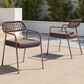 Zuo Modern Rio Outdoor Dining Chair in Brown (Set of 2), , large