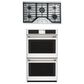 Cafe 2-Piece Kitchen Package with Matte White 30" Smart Built-In Convection Double Wall Oven and Stainless Steel 36" Gas Cooktop, , large