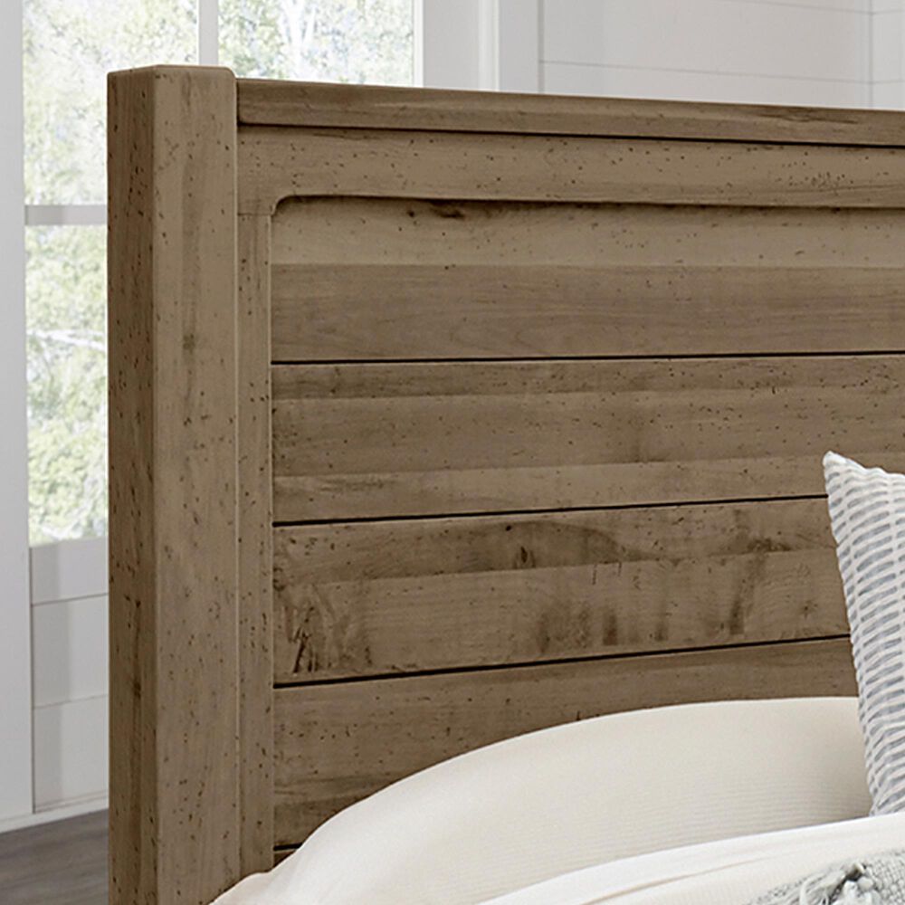 Viceray Collections Cool Rustic Queen Panel Bed in Stone Grey, , large