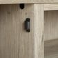 Crosley Furniture Camden 48" Corner TV Stand with Fireplace in Frosted Oak, , large
