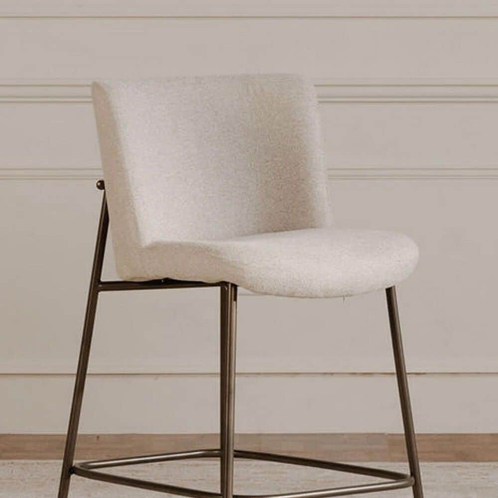 Moe's Home Collection Early Counter Stool with Beige Upholstery in Blackened Bronze, , large