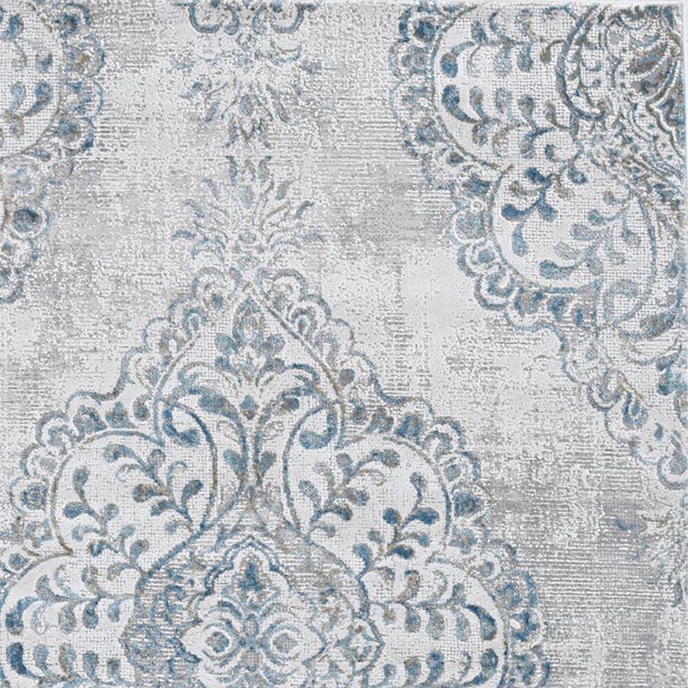 Kas Oriental Rugs Generations Charlotte 2'2" x 7'11" Ivory and Teal