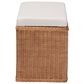 Baxton Studio Eamon Storage Bench with Brown Rattan in Cream, , large