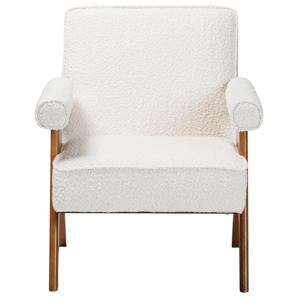 Baxton Studio Georgina Accent Chair in Cream, , large