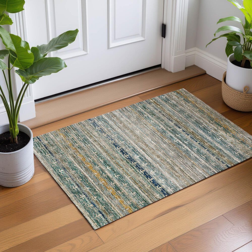 Dalyn Rug Company Vico Teal 2'6" x 3'10" Area Rug, , large