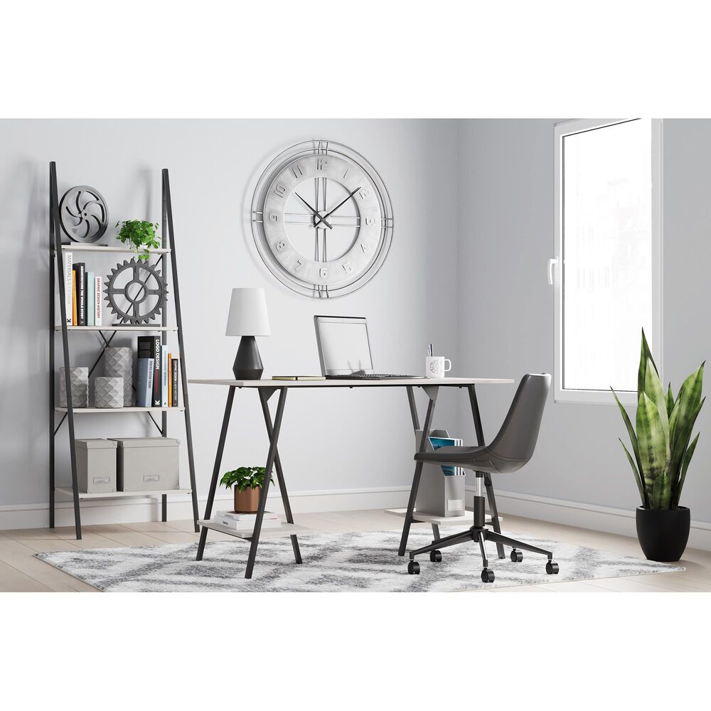 Ashley Bayflynn 2-Shelf Desk in White and Black, , large