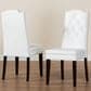 Baxton Studio Dylin Side Chair with White Cushion in Espresso Brown (Set of 2), , large