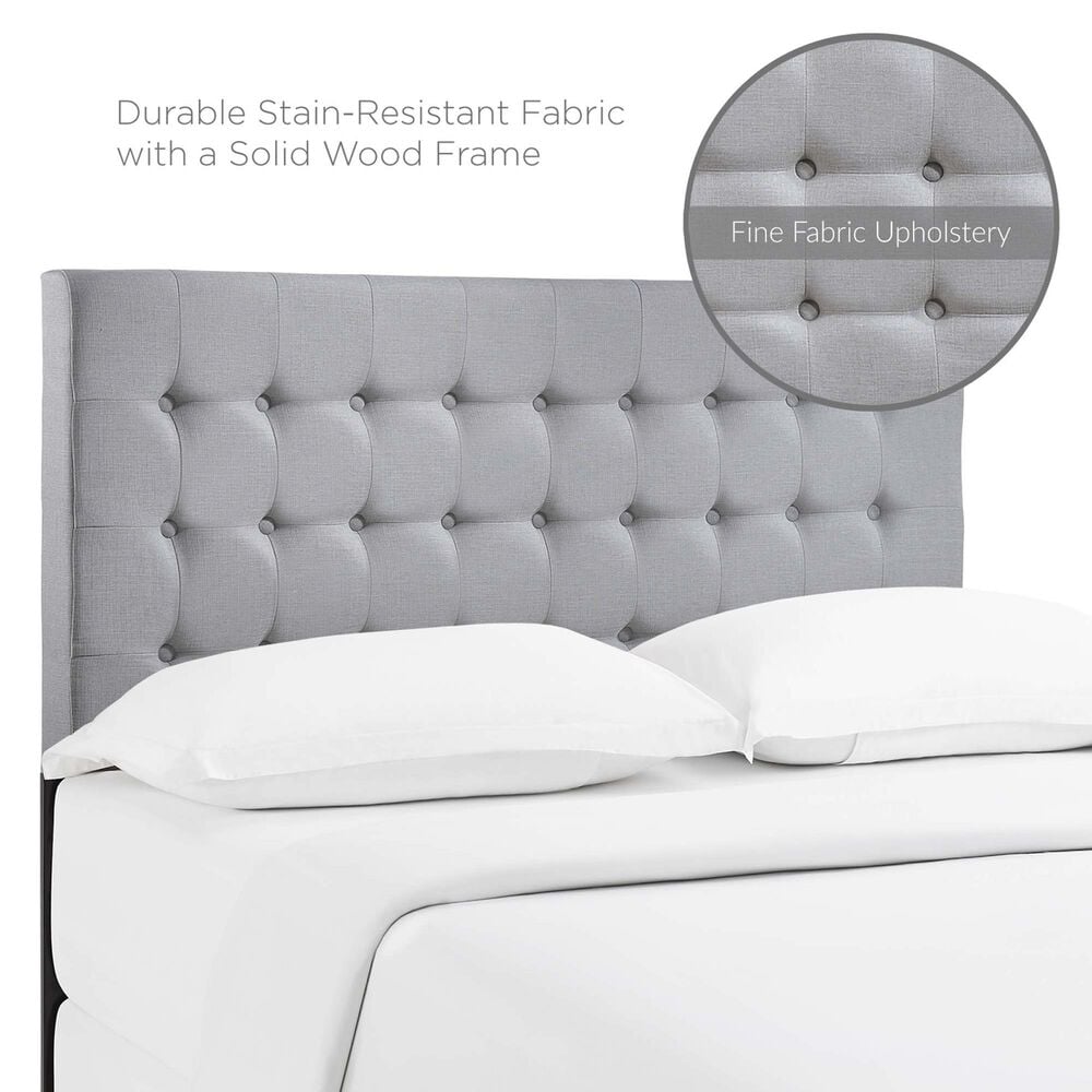 Modway Tinble Upholstered Fabric Queen Headboard in Sky Gray, , large