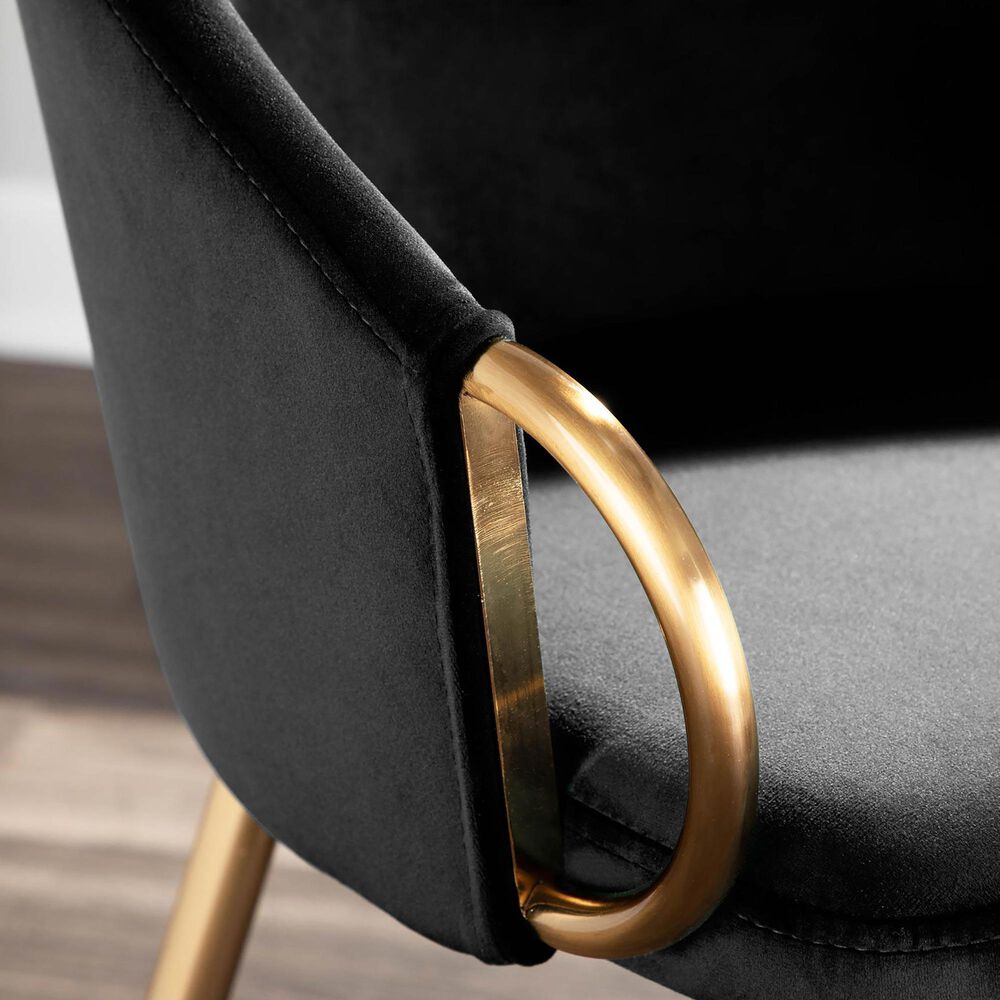 Lumisource Claire Chair in Black Velvet, , large