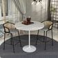 Leisuremod LeisureMod Verve Collection Modern Bar Height Table White Base with 48 Round Marble White Sintered Stone Top, , large
