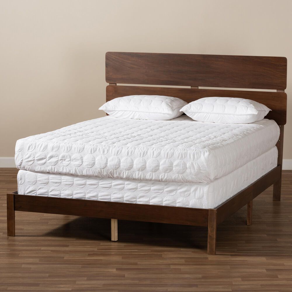 Baxton Studio Anthony Full Panel Bed in Walnut, , large