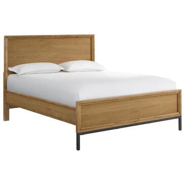Hawthorne Furniture Newport Queen Panel Bed in Natural Oak and Matte Black, , large