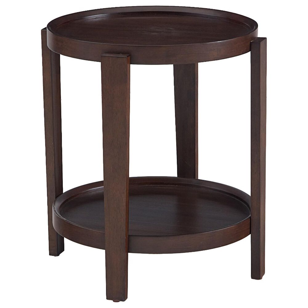 Riverside Furniture Walnut Park Chairside Table in Dark Walnut, , large