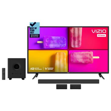 VIZIO 43" Class V-Series 4K LED HDR - Smart TV with 5.1 Home Theater Sound Barin Black, , large
