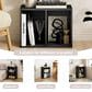HOMLUX 2-Tier Cube Compact Storage Shelf Organizer Bookcase in Blackwood, , large