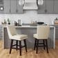 Mayberry Hill Villanova Swivel Counter Stool with Beige Cushion in Espresso, , large