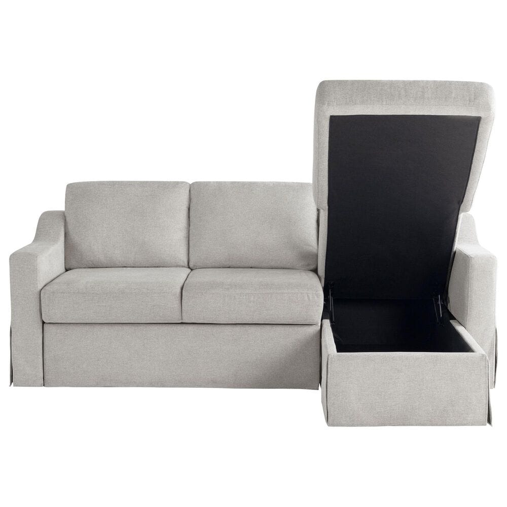 Lifestyle Solutions Haddington Stationary Convertible Sofa with Chaise in Linen, , large