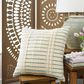 Ashley Rowton 20" Square Throw Pillow in White, Green and Tan, , large