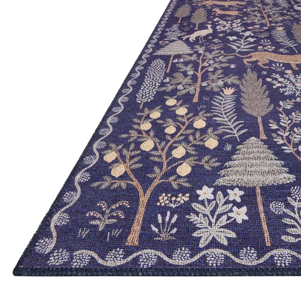 Rifle Paper Co. x Loloi Menagerie MEN-02 2&#39;3&quot; x 3&#39;9&quot; Navy Area Rug, , large