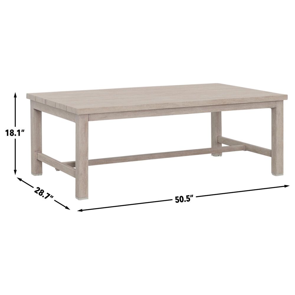 Steve Silver Co. Blakley Patio Coffee Table in White Washed, , large