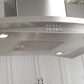 GE Profile 36" Island Mount Chimney Range Hood in Stainless Steel, , large