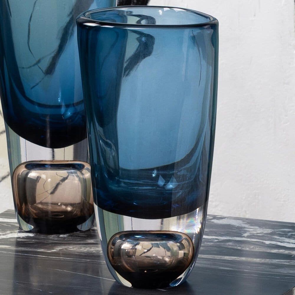 Slatehouse Renner Small Vase in Blue and Brown, , large