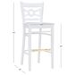 Linon Home Decor Teresa Bar Stool in White, , large