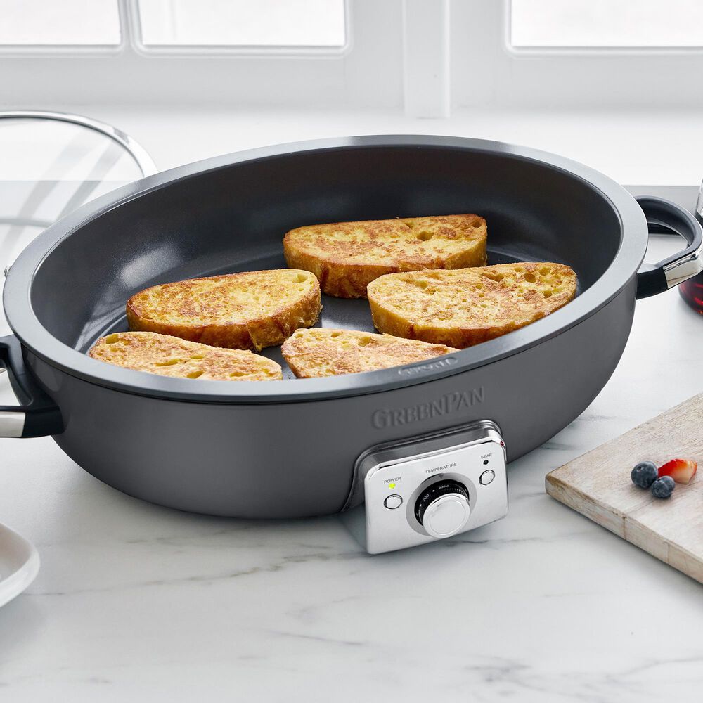 Green Pan Elite 21" Oval Electric Skillet in Graphite, , large