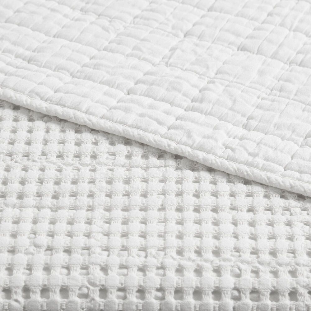 Levtex Mills Waffle 3-Piece Full/Queen Quilt Set in Bright White, , large