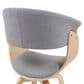 Armen Living Summer Arm Chair with Gray Upholstery in Oak, , large