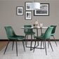 LumiSource Durango Side Chair with Green Upholstered in Black (Set of 2), , large