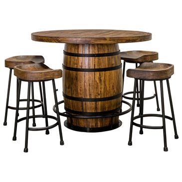 Rustic Root Premier Pub Table And 4 Stools in Red, , large