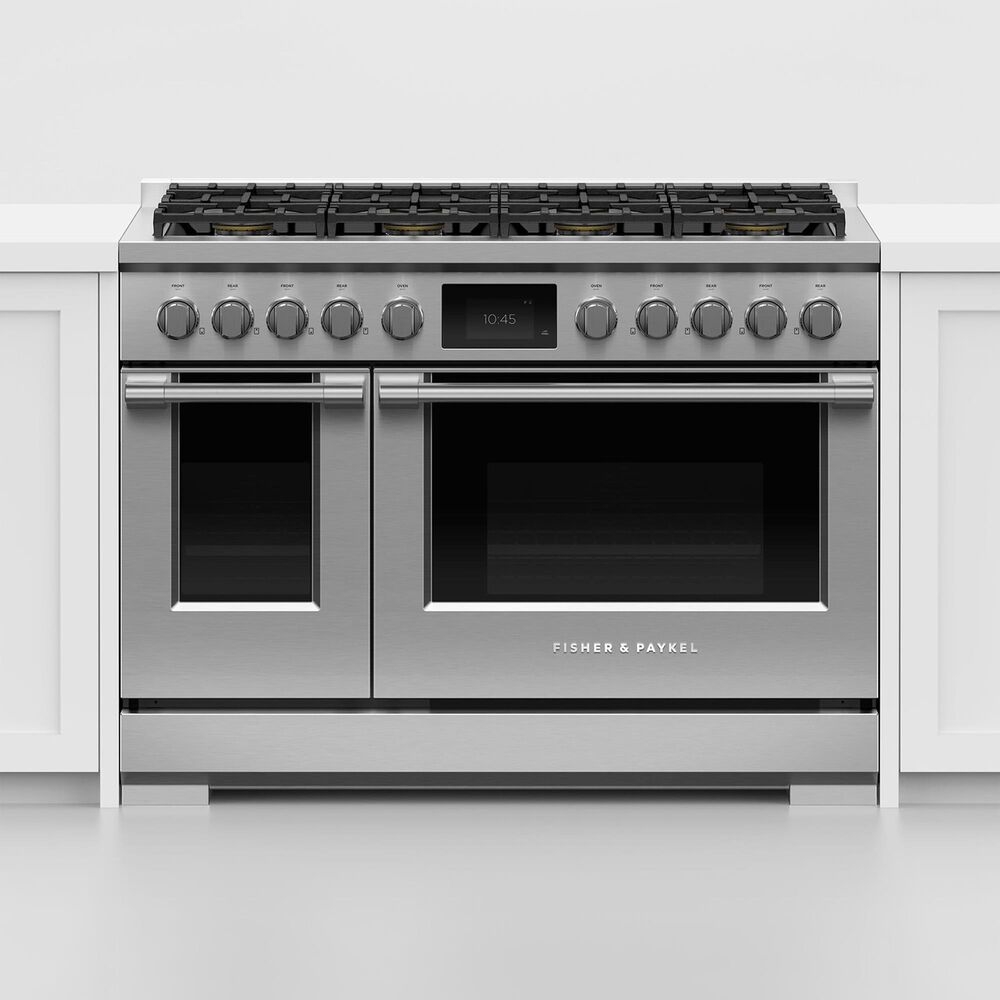 Fisher &amp; Paykel 48&quot; Professional Dual Fuel Range with 8 Burners and Natural Gas in Stainless Steel, , large