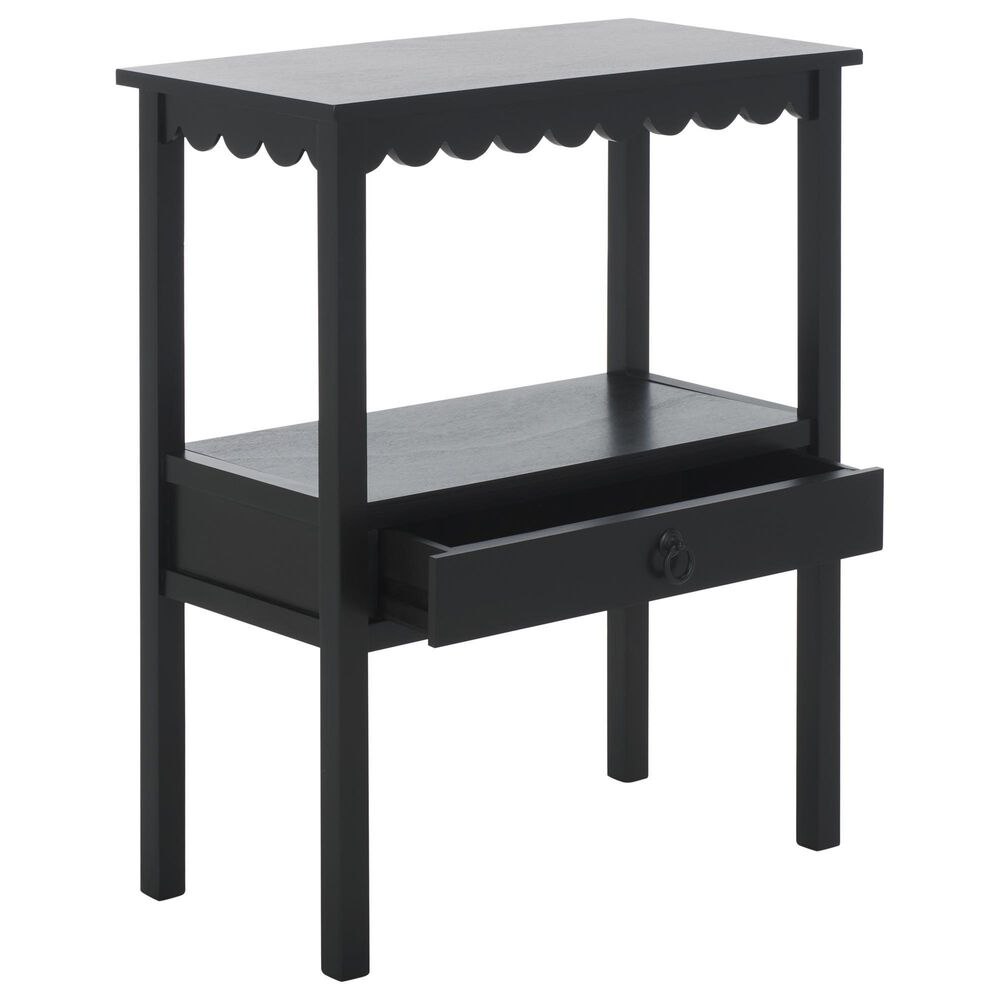 Safavieh Haven Low Drawer End Table in Matte Black, , large