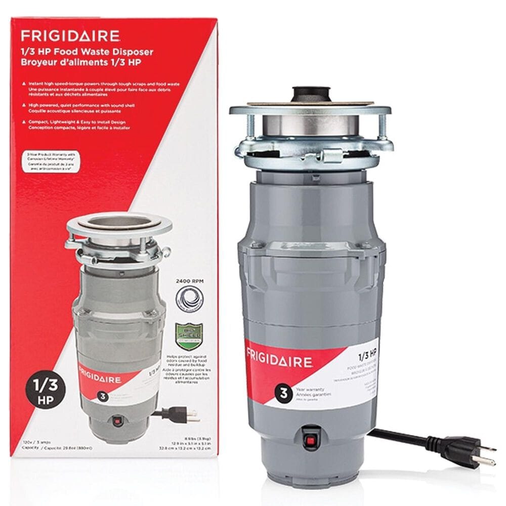 Frigidaire 1/3 HP Corded Disposal in Stainless Steel and Gray, , large