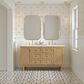 James Martin Vanities Laurent 60" Double Bathroom Vanity in Light Natural Oak with 3 cm Eternal Marfil Quartz Top and Rectangular Sinks, , large