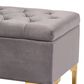 Baxton Studio Valere Storage Ottoman in Grey, , large