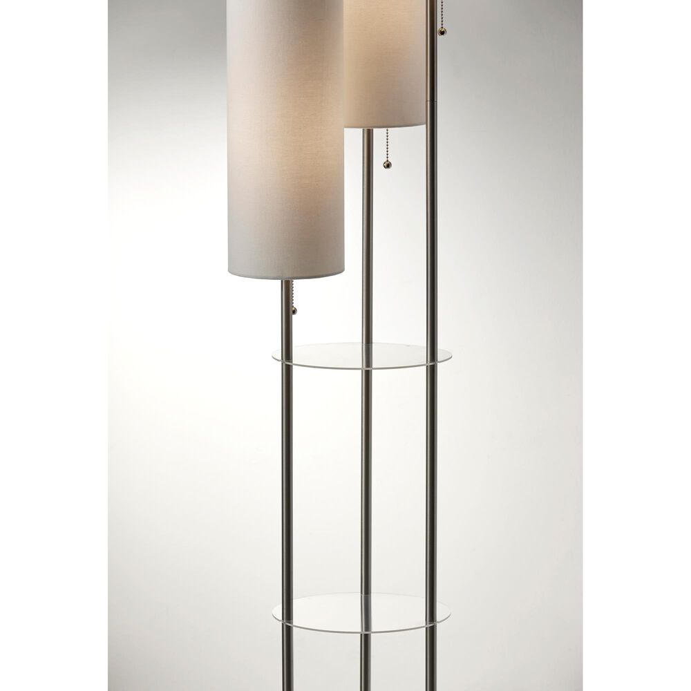 Adesso Trio Floor Lamp in Brushed Steel, , large