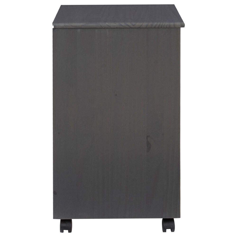 Linon Home Decor Cary 6-Drawer Wide Rolling Cart in Grey, , large