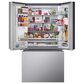 LG 4-Piece Kitchen Package with 25.5 Cu. Ft. French Door Refrigerator, Gas Range and Pocket Handle Dishwasher in Stainless Steel, , large