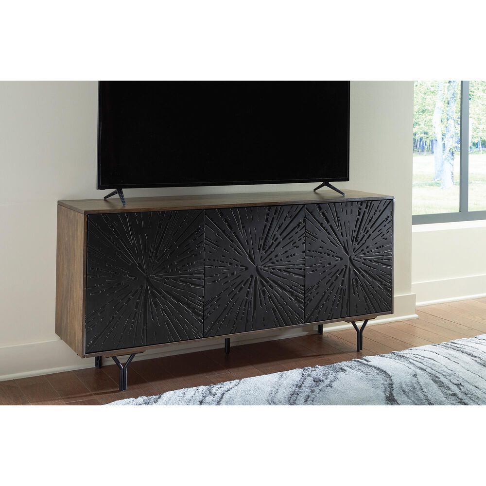 Ashley Lavinmont Accent Cabinet in Gray-Brown, Deep Brown and Black, , large